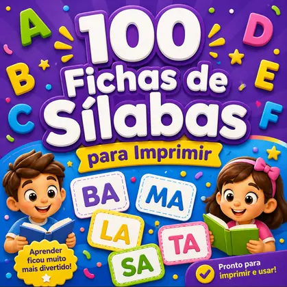 100 Fichas de Sílabas para Imprimir